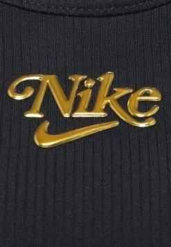 Nike Performance Damen FEMME ELASTIKA TANK - Top - Black/metallic Gold -Angebote Nike Store 002a27cd76774da1b78cecc2a43f78db