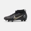 Nike Performance MERCURIAL JR 8 ACADEMY FG/MG UNISEX - Fußballschuh Nocken - Black/metallic Gold/metallic Silver