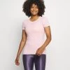 Nike Performance Damen AURA SLIM - Sport T-shirt - Pink Glaze/silver