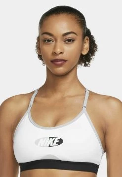 Nike Performance Damen Sport-BH Mit Leichter Stützkraft - White/light Smoke Grey/black/white