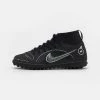 Nike Performance MERCURIAL 8 CLUB TF UNISEX - Fußballschuh Multinocken - Black/metallic Silver/medium Ash