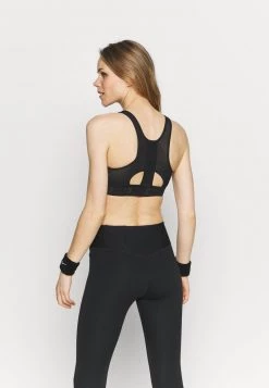 Nike Performance BRA - Sport-BH Mit Mittlerer Stützkraft - Black/dark Smoke Grey | Damen -Angebote Nike Store 040e3012346b4fd2b673de255a377da2