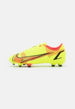Nike Performance JR MERCURIAL VAPOR 14 ACADEMY FG/MG UNISEX - Fußballschuh Nocken - Volt/bright Crimson