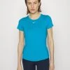 Nike Performance Damen ONE SLIM - Sport T-shirt - Laser Blue/white