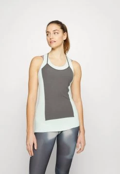 Nike Performance Damen LUXE TANK - Top - Mint Foam/medium Ash/particle Grey