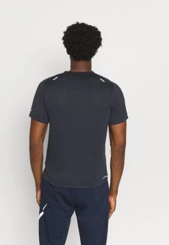 Nike Performance Herren RUN - T-Shirt Print - Black/thunder Blue/silver -Angebote Nike Store 094f4d65e44c4f0c9183f3eb2cd42baf