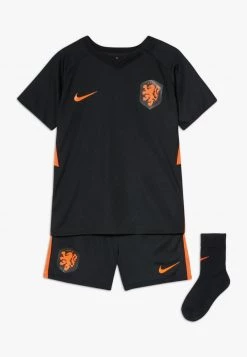Nike Performance Unisex NIEDERLANDE KNVB I NK BRT KIT AW SET - Kurze Sporthose - Black/safety Orange
