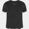 Nike Performance ONE PLUS - T-Shirt Basic - Black/white | Damen