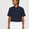 Nike Performance Damen THE 2.0 HERITAGE - Poloshirt - Obsidian/brilliant Orange