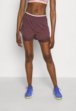 Nike Performance Damen TEMPO LUXE SHORT - Kurze Sporthose - Dark Wine/venice/reflective Silver