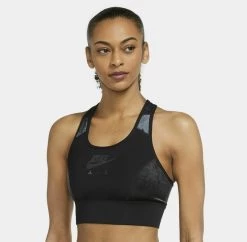 Nike Performance Damen Sport BH - Black/white