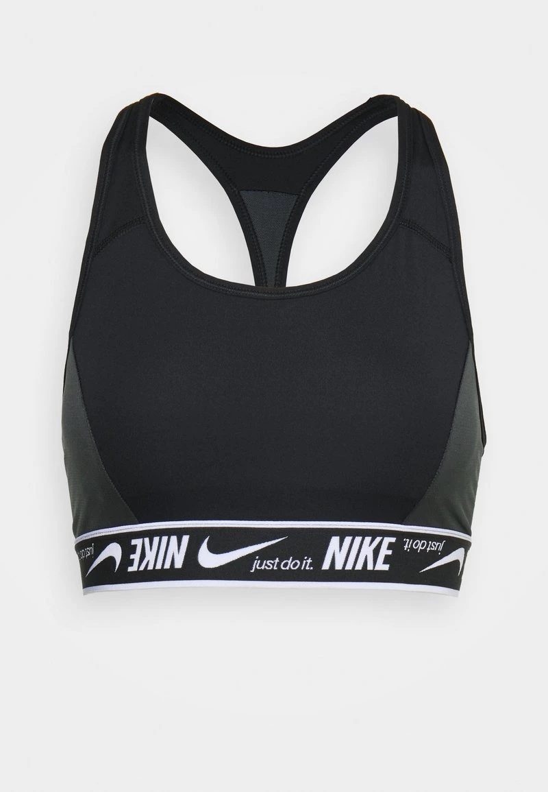 Nike Performance Damen LOGO BRA - Sport-BH Mit Mittlerer Stützkraft - Black/white 5 Nike Performance Damen LOGO BRA - Sport-BH Mit Mittlerer Stützkraft - Black/white – Bild 5