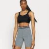 Nike Performance Damen ALPHA BRA - Sport-BH Mit Starker Stützkraft - Black/dk Smoke Grey