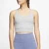 Nike Performance Damen THE YOGA LUXE CROP TANK - Top - Particle Grey/heather/platinum Tint