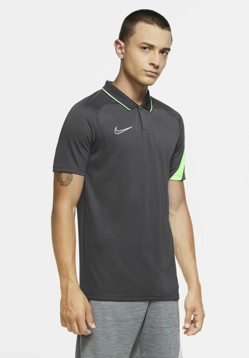Nike Performance Herren ACADEMY - Poloshirt - Anthracite/green Strike/white 1 Nike Performance Herren ACADEMY - Poloshirt - Anthracite/green Strike/white