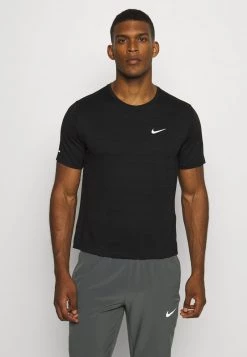 Nike Performance Herren MILER TOP - Sport T-shirt - Black/silver