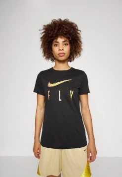 Nike Performance FLY TEE - T-Shirt Print - Black | Damen
