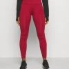 Nike Performance Damen ONE - Tights - Pomegranate/black