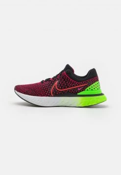 Nike Performance REACT INFINITY RUN 3 - Laufschuh Neutral - Black/siren Red/green Strike/team Red/pink Prime/pink Blast | Herren