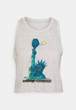 Nike Performance Damen TANK NYC LIBERTY - Sport T-shirt - Grey Heather -Angebote Nike Store 0d55eae104f04642b0a28be4231cf1f1