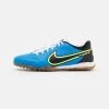 Nike Performance Herren TIEMPO LEGEND 9 ACADEMY TF - Fußballschuh Multinocken - Light Photo Blue/black/lime Glow