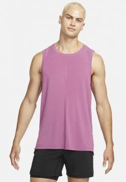 Nike Performance Herren TANK - Sport T-shirt - Cactus Flower Light Mulberry Black