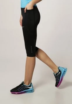 Nike Performance Damen TECH CAPRIS - Tights - Black/reflective Silver -Angebote Nike Store 0efb6b2f061b49bd9a6de95cf21ed094