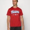 Nike Performance Herren MLB MIAMI MARLINS CITY CONNECT LEGEND PRACTICE VELOCITY - Sport T-shirt - University Red/white