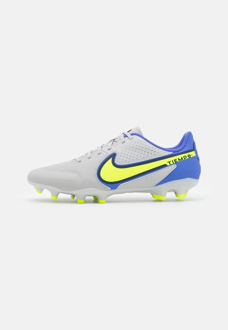 Nike Performance Unisex TIEMPO LEGEND 9 ACADEMY FG/MG - Fußballschuh Nocken - Grau/gelb/blau 1 Nike Performance Unisex TIEMPO LEGEND 9 ACADEMY FG/MG - Fußballschuh Nocken - Grau/gelb/blau