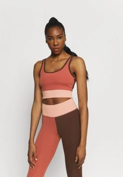 Nike Performance Damen LUXE - Sport T-shirt - Canyon Rust/clear