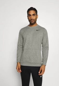 Nike Performance CREW - Sweatshirt - Dark Grey Heather/black | Herren