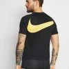 Nike Performance Herren DRY - T-Shirt Print - Black/black/white