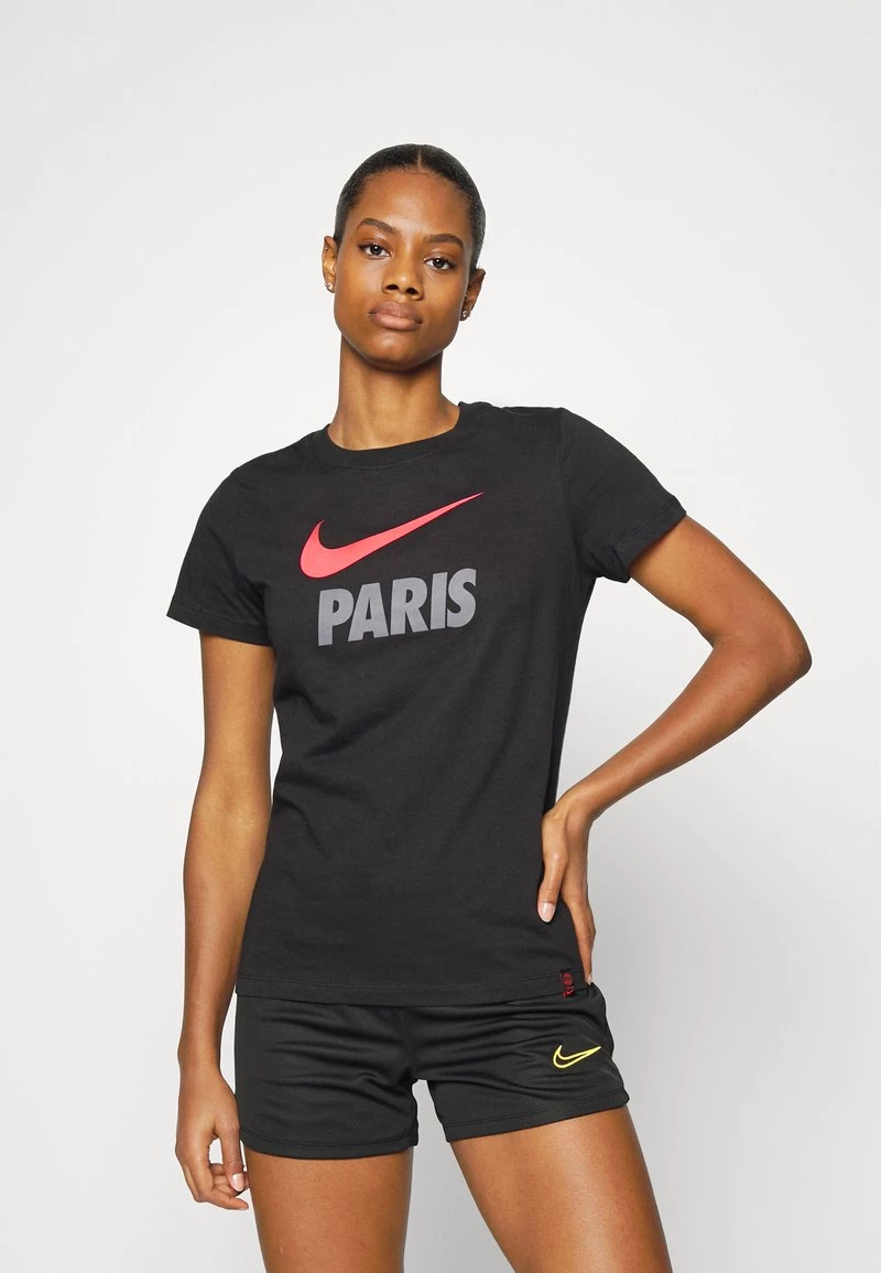 Nike Performance Damen PARIS ST GERMAIN CLUB TEE - Vereinsmannschaften - Black/siren Red 1 Nike Performance Damen PARIS ST GERMAIN CLUB TEE - Vereinsmannschaften - Black/siren Red