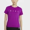 Nike Performance Damen MILER - T-Shirt Print - Red Plum