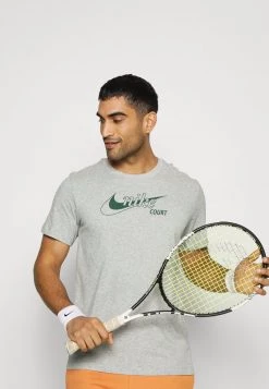 Nike Performance TEE TENNIS - T-Shirt Print - Dark Grey Heather/pro Green | Herren -Angebote Nike Store 1407f011008e41d889287e6b6eb9ff36