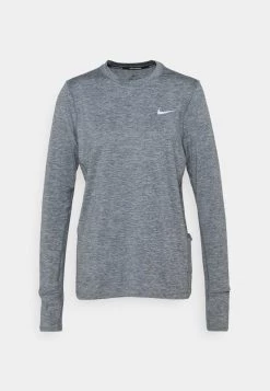 Nike Performance Damen ELEMENT CREW - Langarmshirt - Smoke Grey/lightt Smoke Grey/heathre/silver