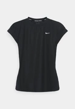 Nike Performance FITTED - T-Shirt Basic - Black/white | Damen