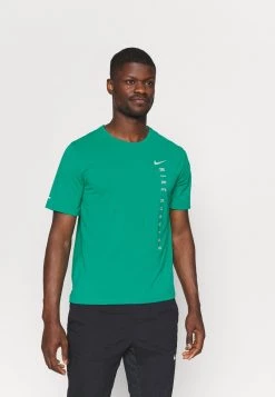 Nike Performance Herren MILER HYBRID - T-Shirt Print - Neptune Green/silver