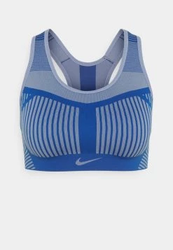 Nike Performance Damen FLYKNIT BRA - Sport-BH Mit Starker Stützkraft - Ashen Slate/court Blue