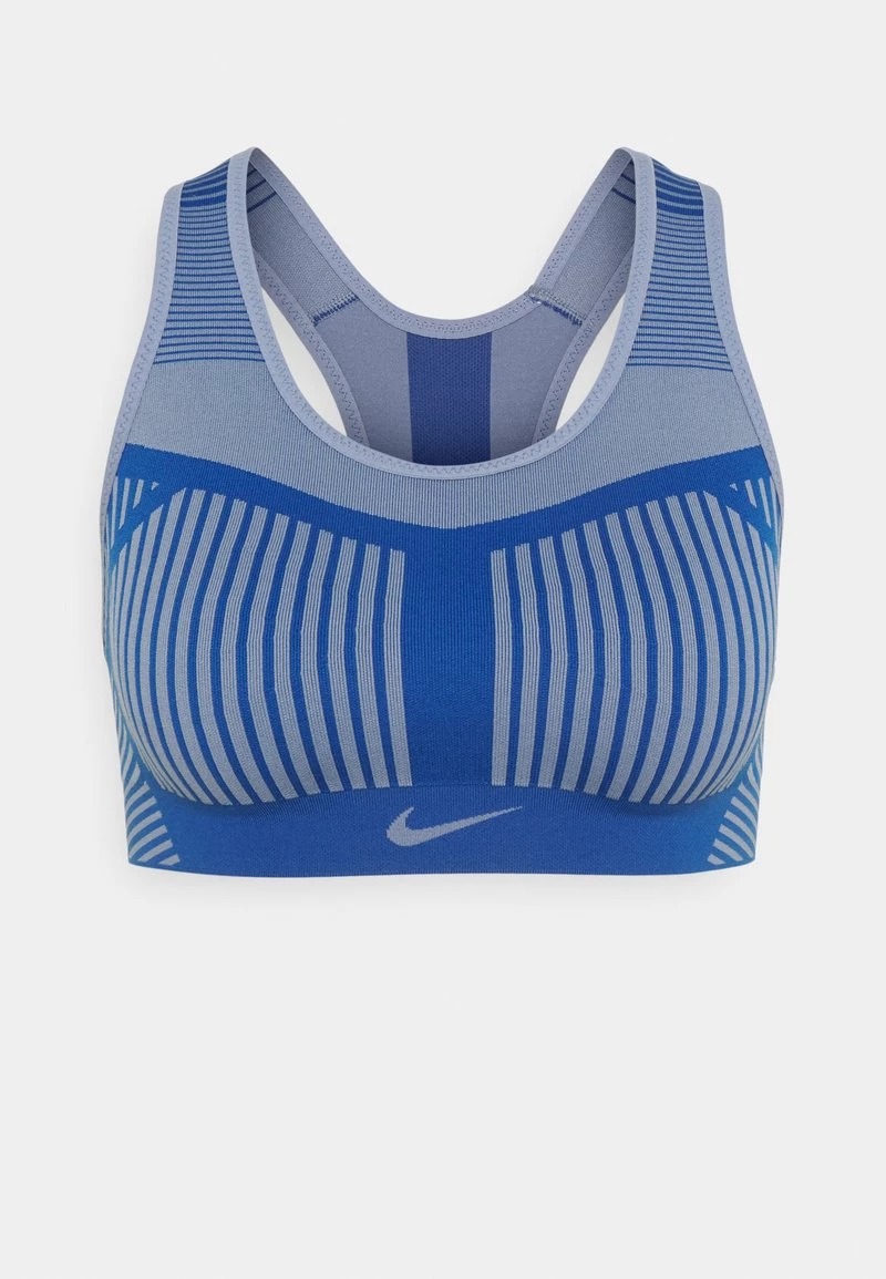 Nike Performance Damen FLYKNIT BRA - Sport-BH Mit Starker Stützkraft - Ashen Slate/court Blue 1 Nike Performance Damen FLYKNIT BRA - Sport-BH Mit Starker Stützkraft - Ashen Slate/court Blue