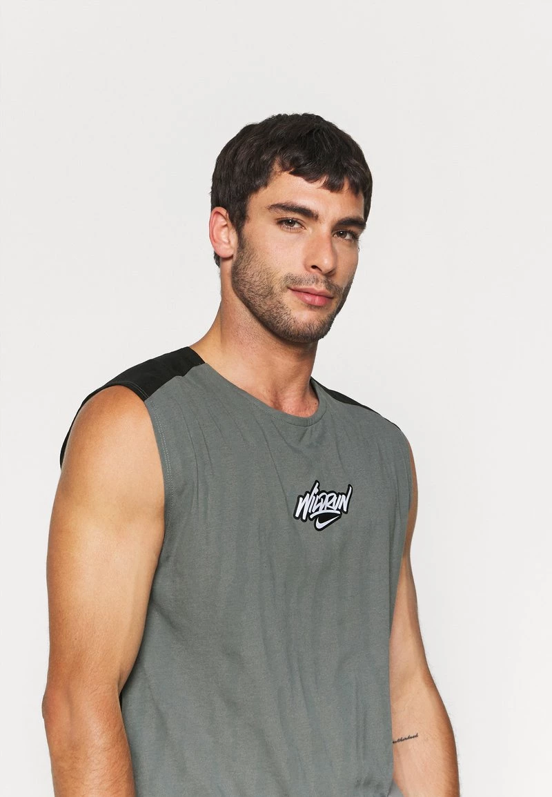 Nike Performance Herren RISE - Top - Smoke Grey/black 4 Nike Performance Herren RISE - Top - Smoke Grey/black – Bild 4