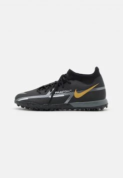 Nike Performance Unisex PHANTOM GT2 ACADEMY DYNAMIC FIT TF - Fußballschuh Multinocken - Black/metallic Dark Grey/metallic Gold