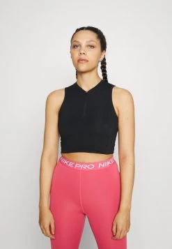 Nike Performance Damen CROP TANK - Top - Black/white