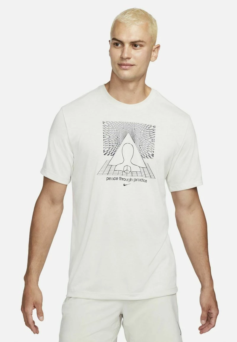 Nike Performance Herren TEE YOGA - Sport T-shirt - Light Bone 1 Nike Performance Herren TEE YOGA - Sport T-shirt - Light Bone