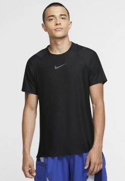 Nike Performance Herren M SS NPC - T-Shirt Print - Black/htr/iron Grey