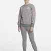 Nike Performance Kinder NIKE SPORTSWEAR RUNDHALSSHIRT AUS FRENCH-TERRY-MATERIAL MIT PRIN - Sweatshirt - Carbon Heather White