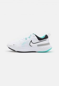 Nike Performance Damen REACT MILER 2 - Laufschuh Neutral - White/black/dynamic Turquoise