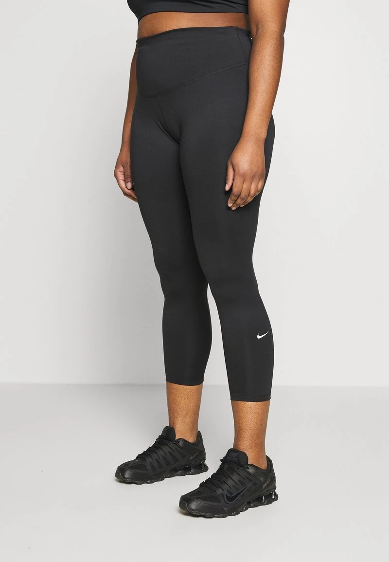 Nike Performance Damen ONE PLUS - Tights - Black/white 1 Nike Performance Damen ONE PLUS - Tights - Black/white