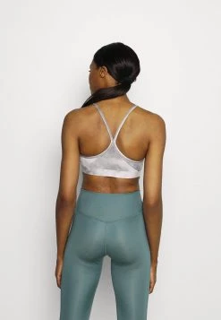 Nike Performance Damen INDY SKY BRA - Sport-BH Mit Leichter Stützkraft - Smoke Grey/black/white -Angebote Nike Store 1f1cb5186d68432c87474486a6c599ea