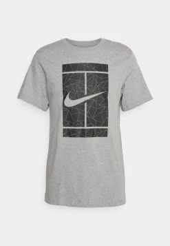 Nike Performance Herren TEE COURT - T-Shirt Print - Dark Grey Heather